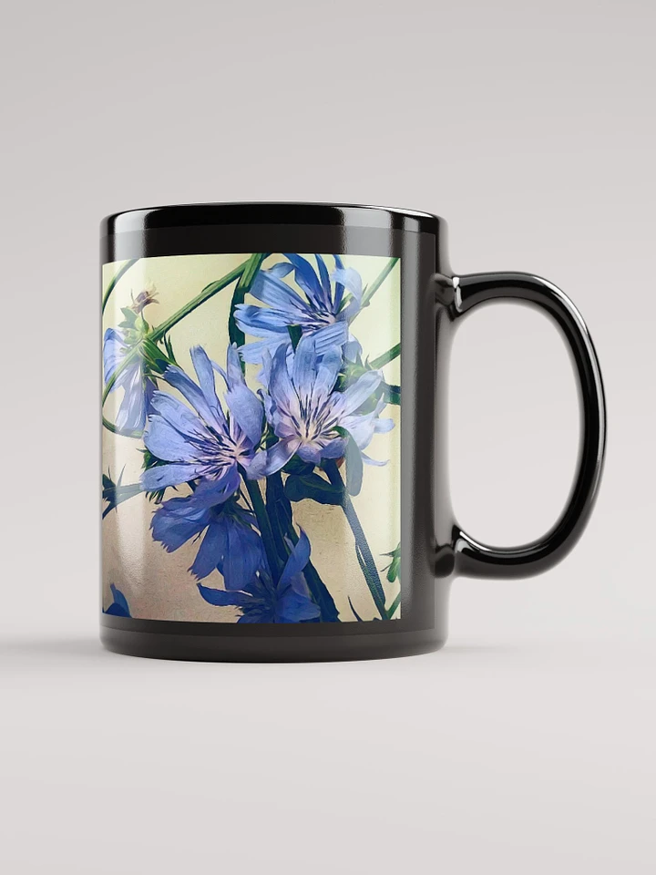 Blue Wildflower Black Coffee Mug product image (1)