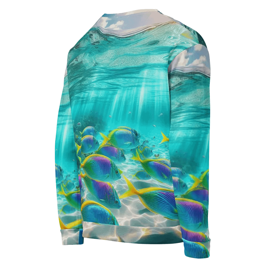 Serenity Seas All-Over Print Sweatshirt | AI Design product image (5)