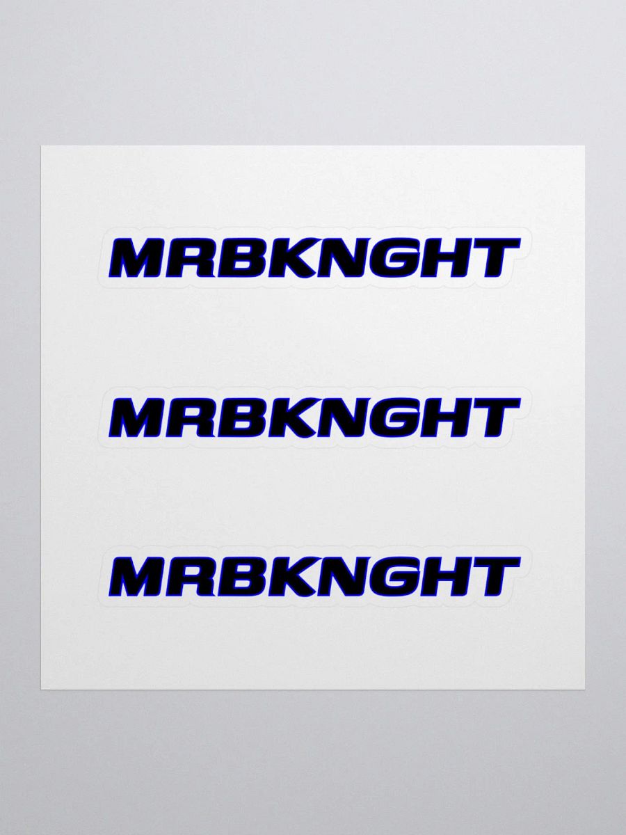 MRBKNGHT Bold Logo Kiss Cut Stickers product image (1)