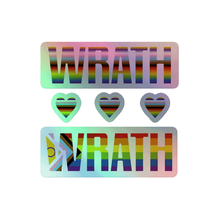 Pride 2023 holographic stickers product image (2)