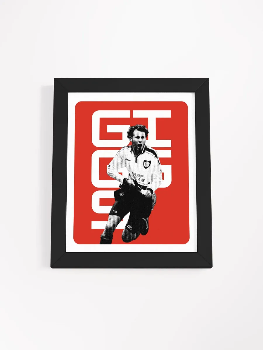 Ryan Giggs BW Manchester United Name Art Framed Print product image (3)