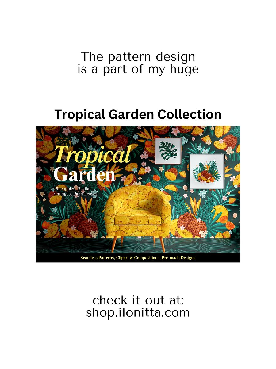 Tropical Damask PSD Layered Single Seamless Pattern product image (5)