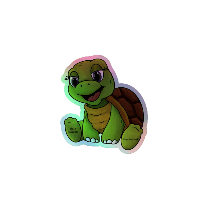 The Happy Rose Turtle Sticker product image (1)