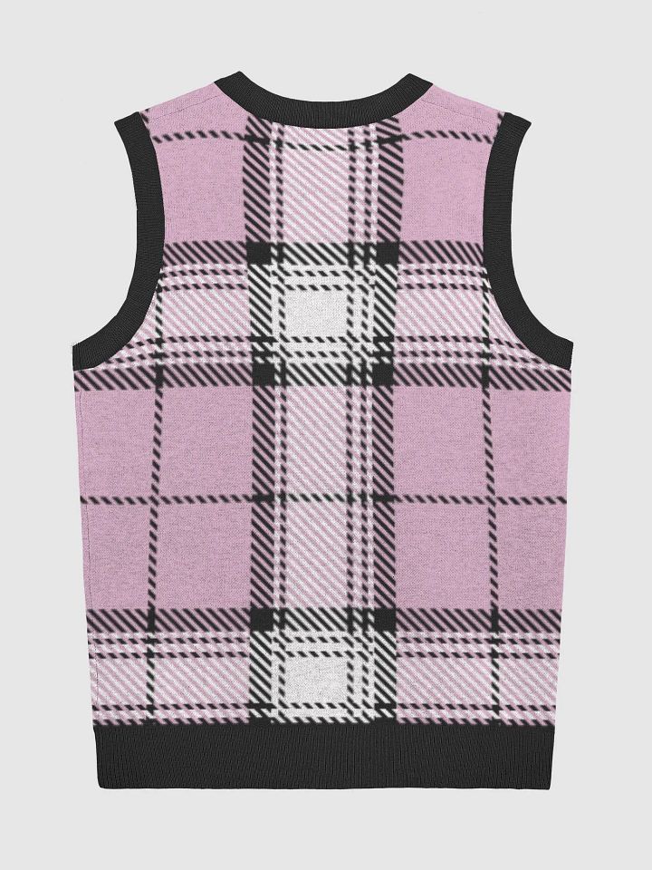 Pink Plaid Knitted Vest product image (2)