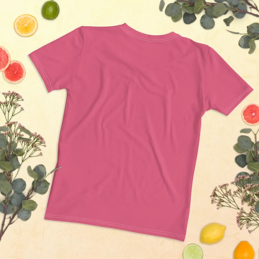 Plain Rosy Pink True Summer Women's Crewneck Polyester Heavyweight Premium T-Shirt by Treasure Pie product image (11)