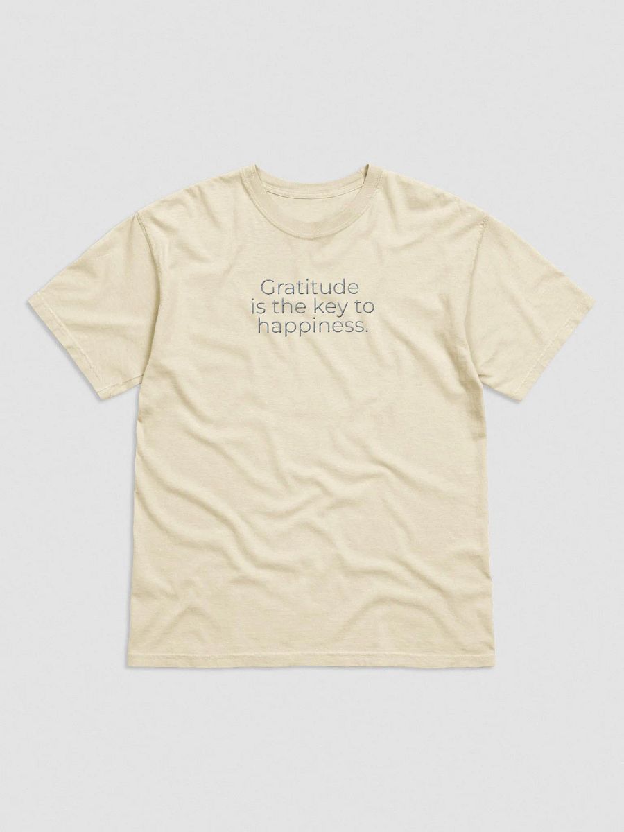 Comfort Colors® Embroidered T-Shirt - Gratitude is the Key to Happiness product image (1)