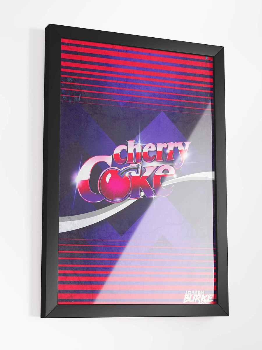 Retro Cherry Coke Chrome Framed Art product image (3)