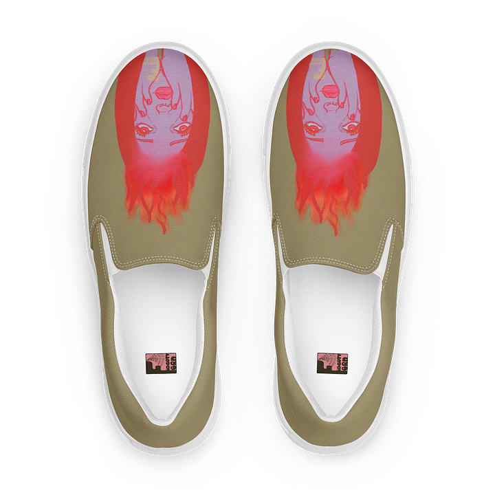 "Up in Flames" Canvas Slip On Shoes (Women's) product image (1)