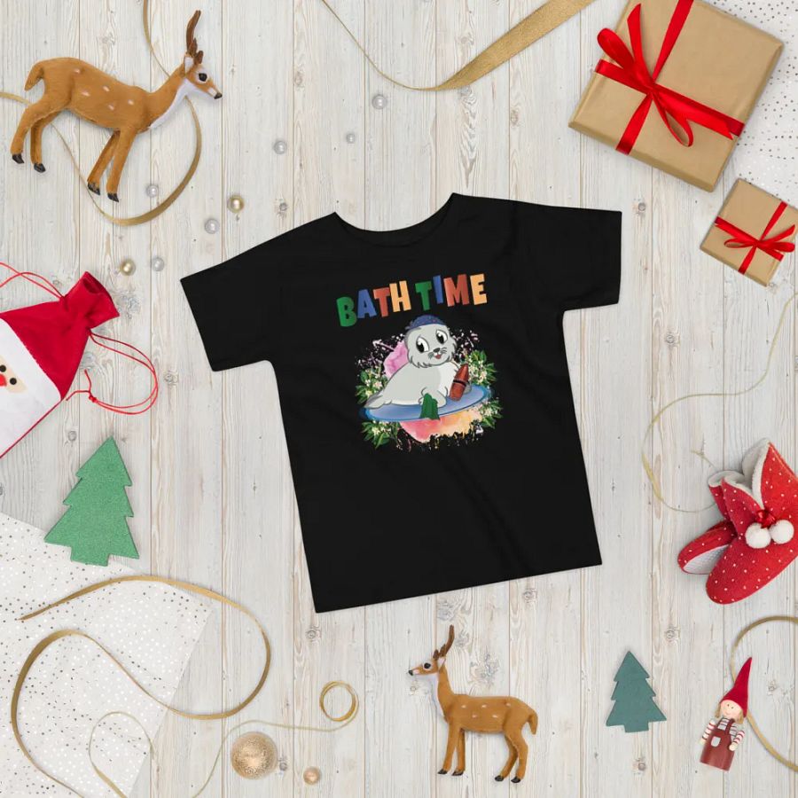 Bath Time Funny Colorful Bella +Canvas Toddler T-Shirt – Fun Gift for Kids product image (3)