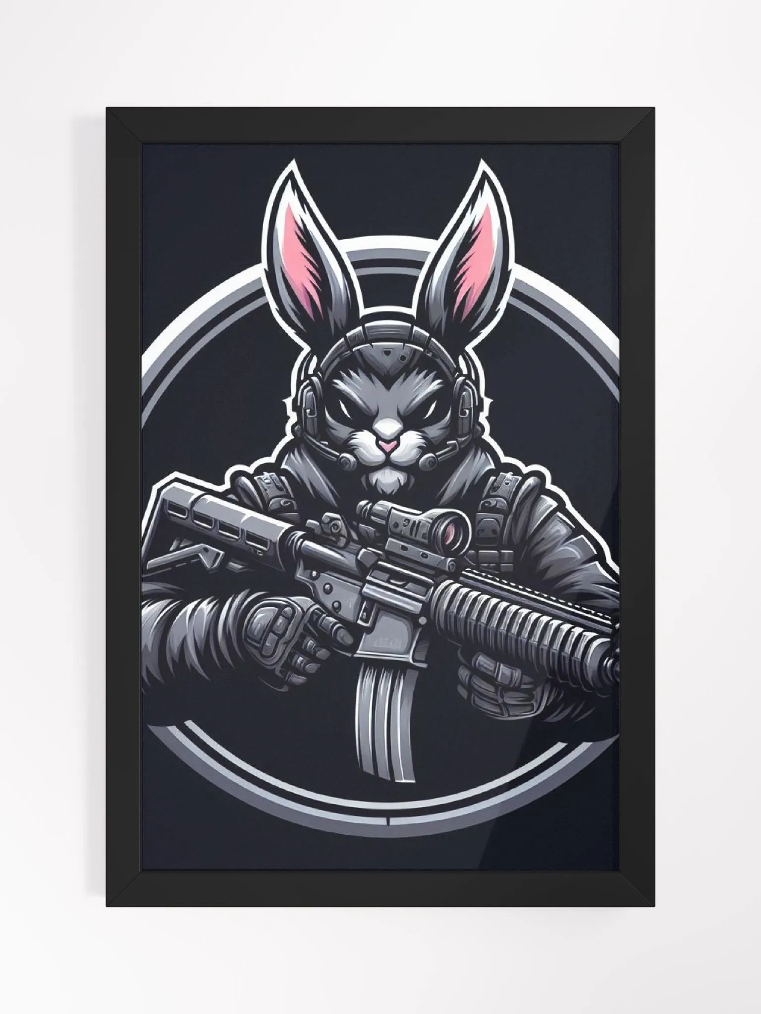 badass rabbit poster product image (1)