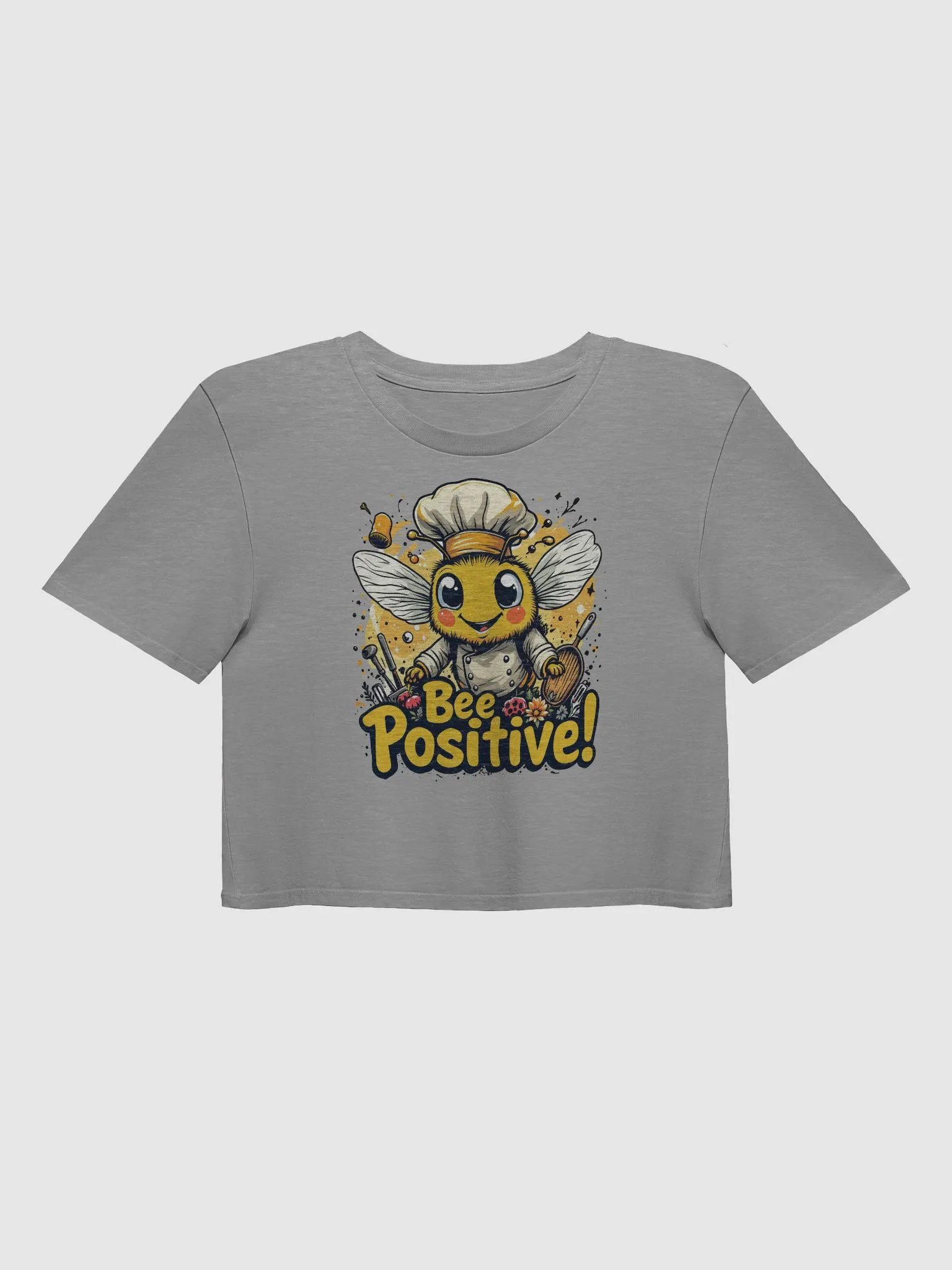 Bee Positive Chef Crop Top product image (1)