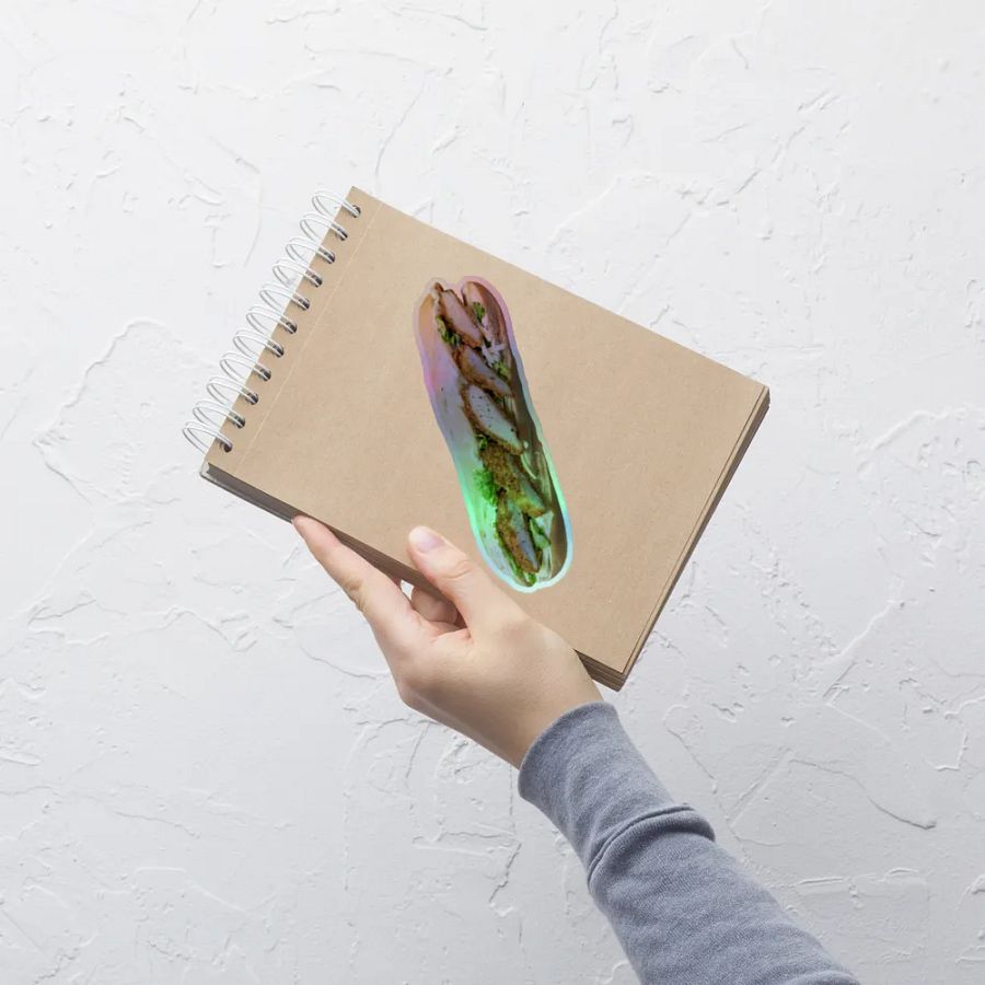 Chicken Fillet Roll Holographic Sticker product image (4)