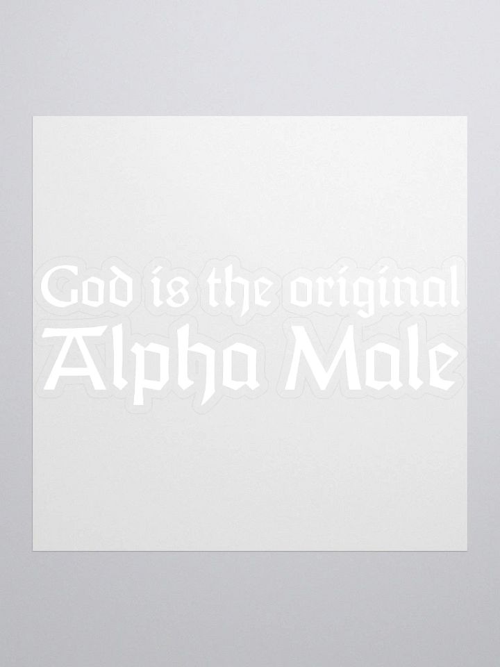Alpha Male Sticker (White) product image (1)