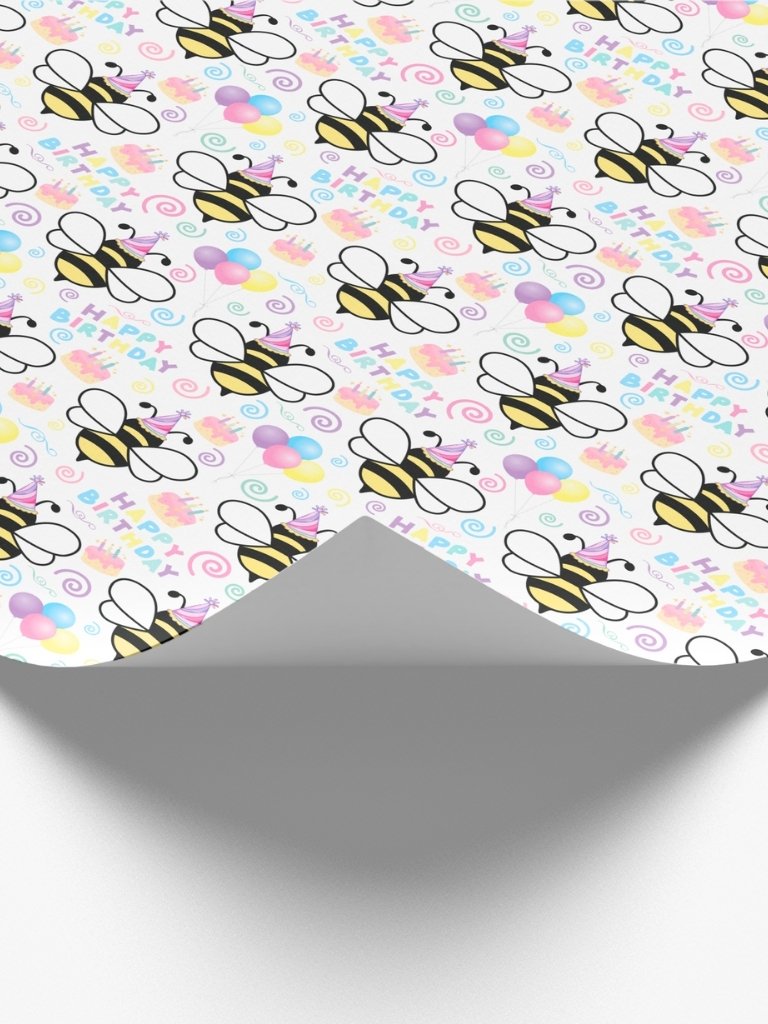 Honey Bee Birthday Wrapping Paper product image (2)