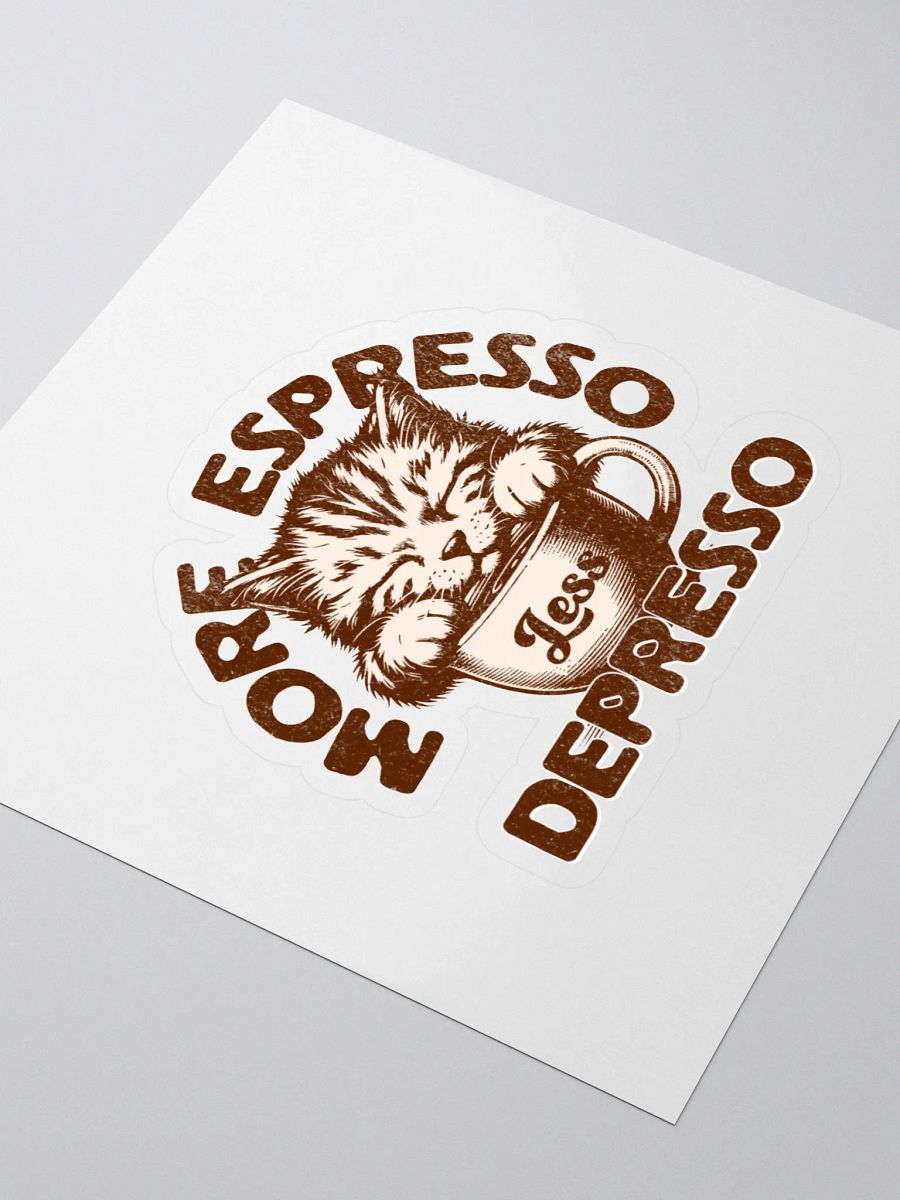 Espresso Cat Kiss Cut Stickers product image (3)