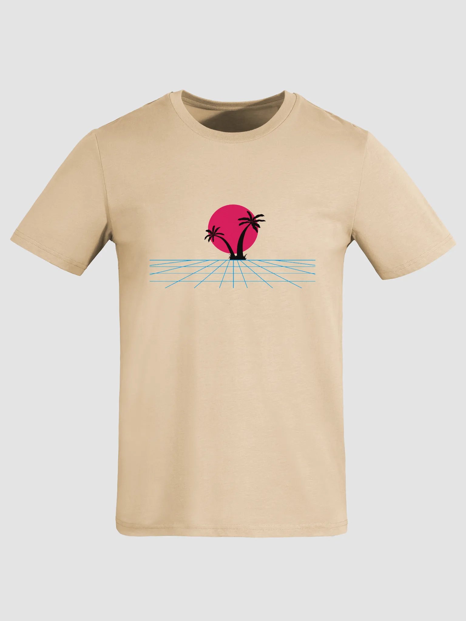 Futuristic Palm Sunset Organic Tee product image (1)