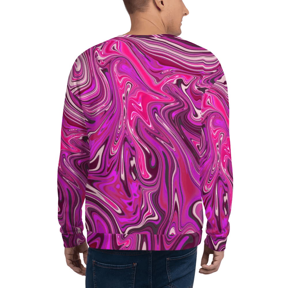 Sweatshirt - Pink and Purple Digital Fluid Art product image (12)