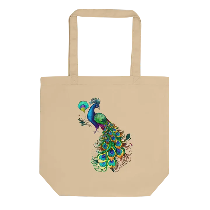 Vibrant Peacock Parade Tote Bag product image (1)