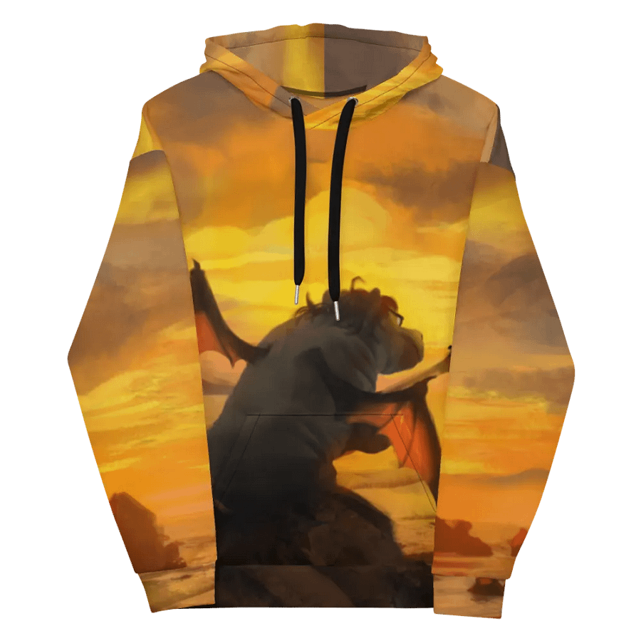 Orange Hippo Fullprint Hoodie product image (12)