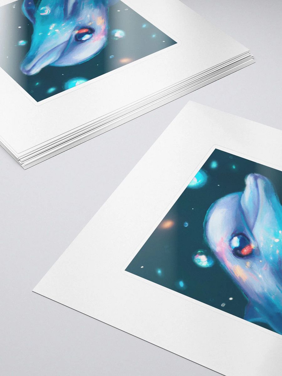 Cute Galactic Dolphin Alpha Sticker product image (5)