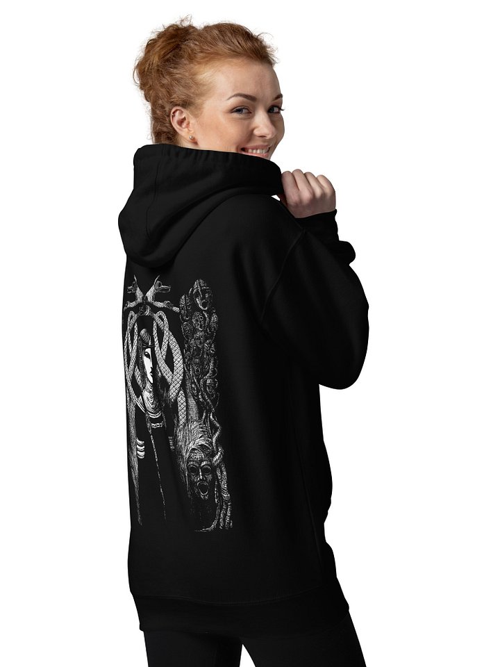 Hel in Black Unisex Hoodie Front & Back 2 in 1 Print product image (2)