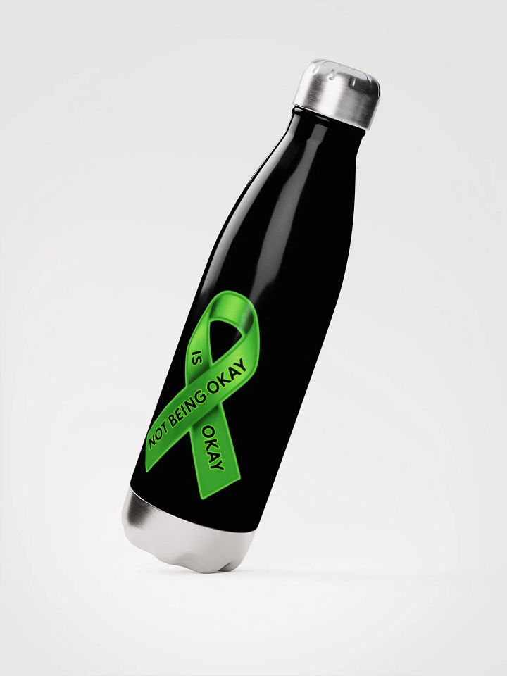 Green Ribbon Awareness Stainless Steel Water Bottle product image (3)