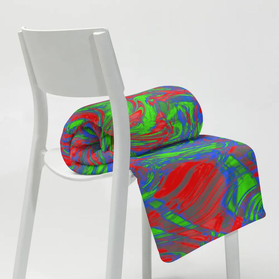 Techno Pattern Throw Blanket | Rave Pattern Throw Blanket product image (8)