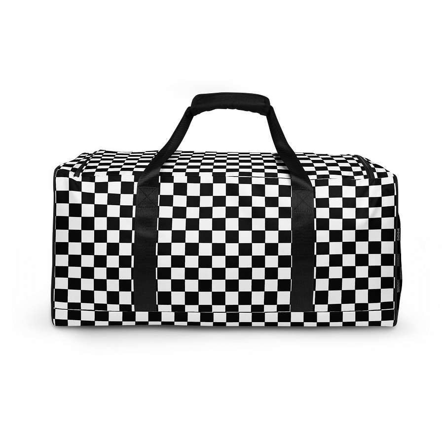 Checkered! Black and White Checkers Duffel Bag product image (4)