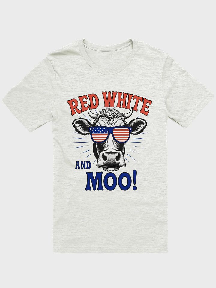 Patriotic Moo Cow Sunglasses T-Shirt product image (1)