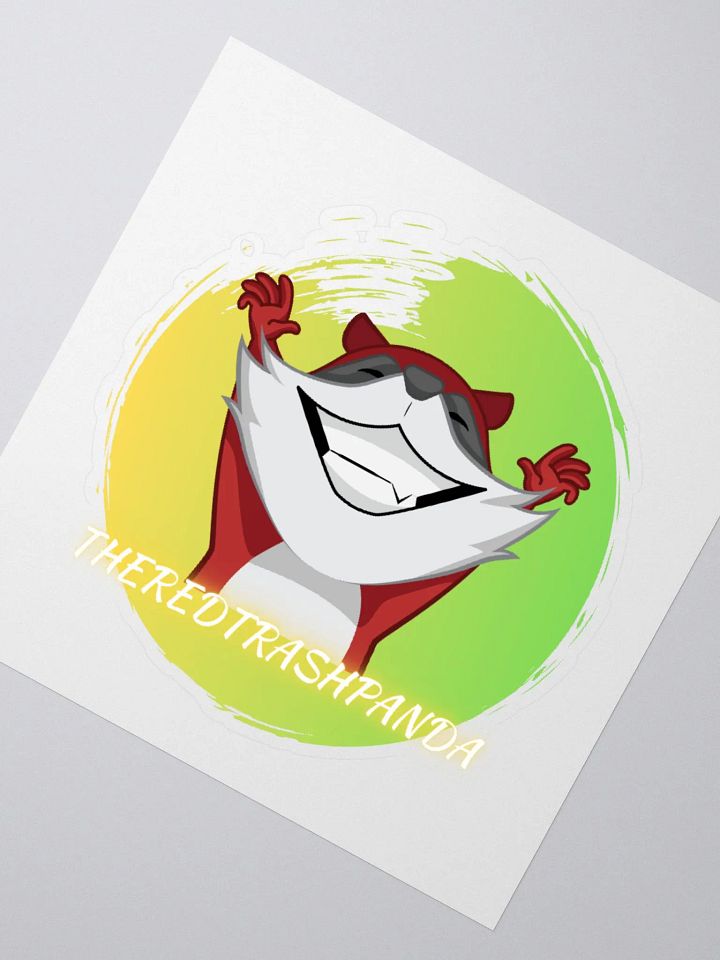 Red Trash Panda Hype Sticker product image (7)