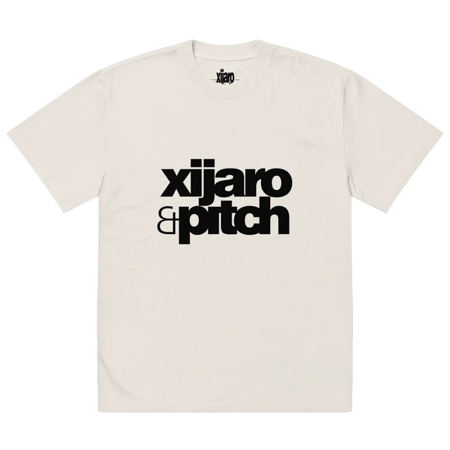 XiJaro & Pitch Premium Oversized Faded T-Shirt (black logo) product image (2)