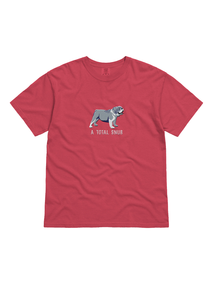 A Total Snub T-Shirt(Embroidered) of an English Bulldog(Blue & White) product image (41)