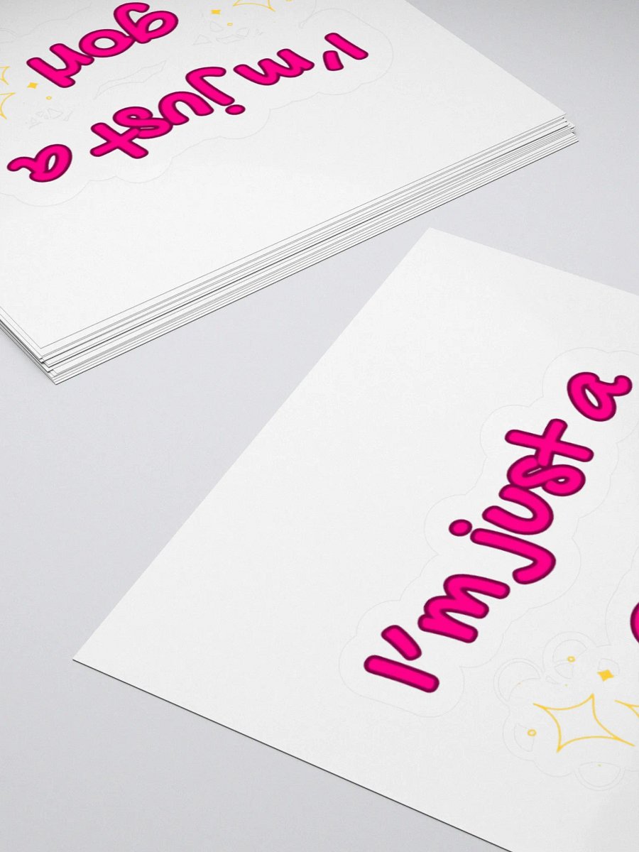 Just a gorl Sticker product image (4)