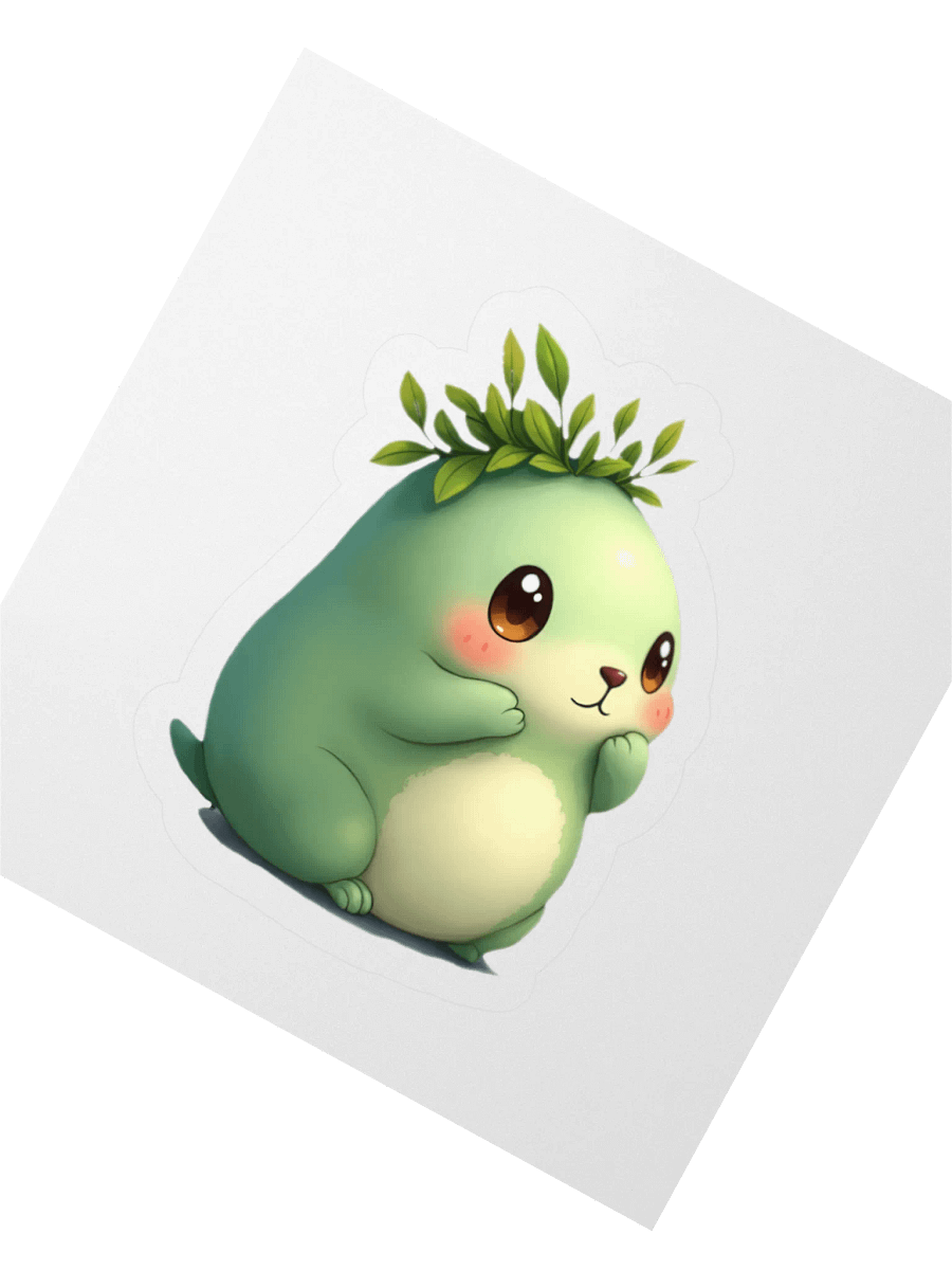 Blushing Plant Creature Kiss Cut Stickers product image (2)