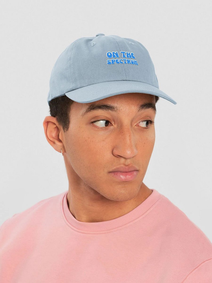 ON THE SPECTRUM (aqua) groovy lined design embroidered classic dad hat product image (30)