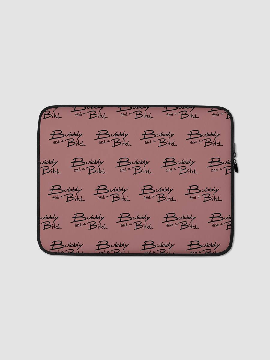 Bubbly and a B*tch red laptop sleeve product image (1)