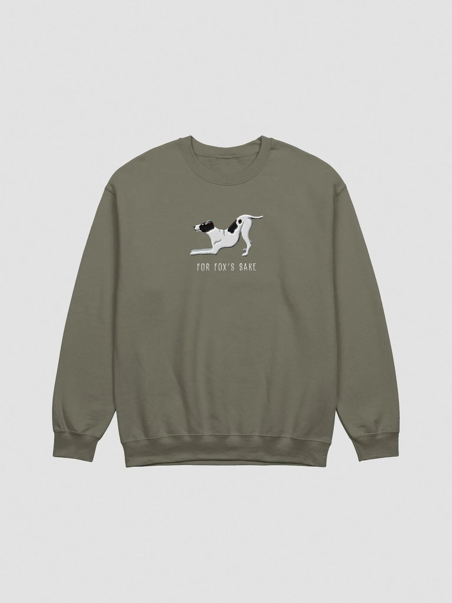 For Fox's Sake Sweatshirt (Embroidered) of a Smooth Fox Terrier(Black & White) product image (4)