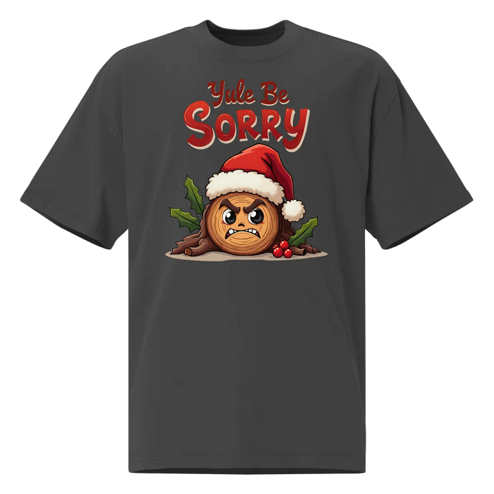 Angry Yule Log Oversized Tee product image (1)