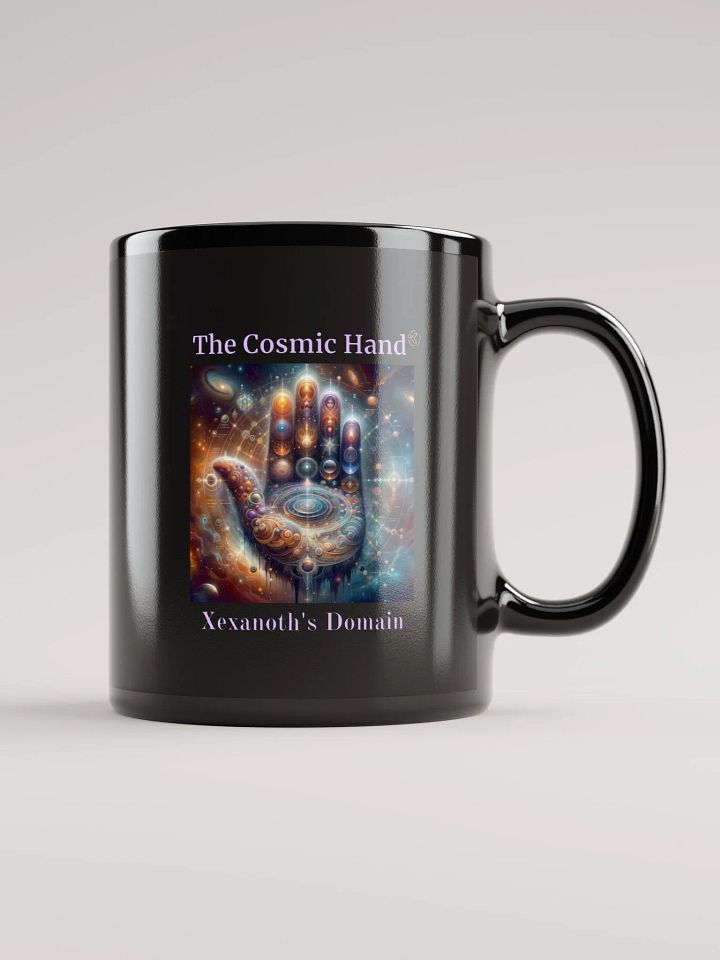 The Cosmic Hand | Black Glossy Mug product image (1)