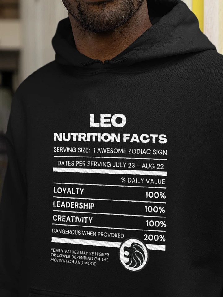 Leo Nutrition Facts Hoodie product image (1)