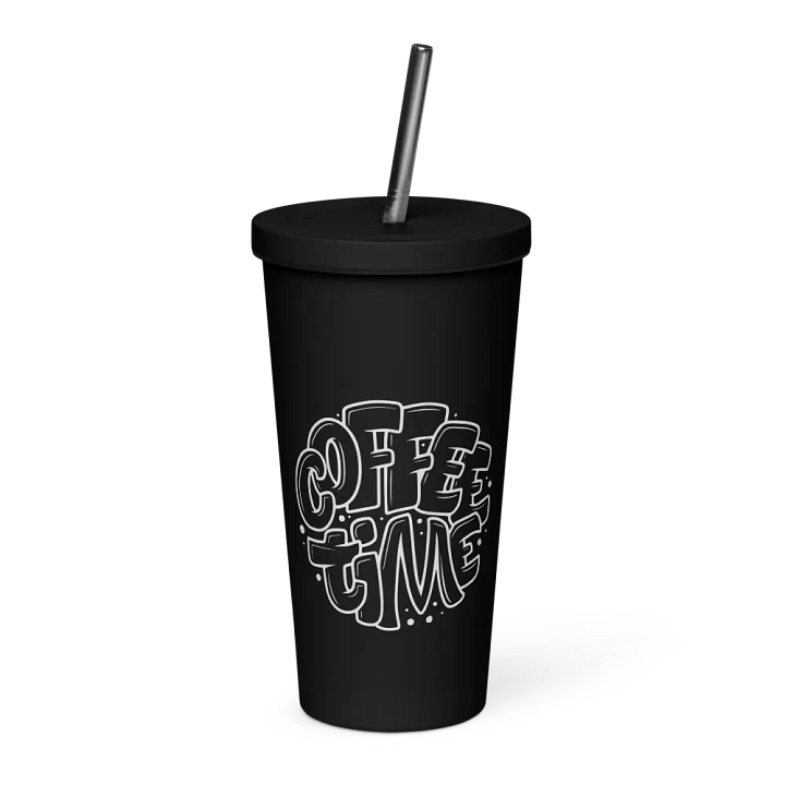Coffee Time Insulated Tumbler with Straw product image (1)