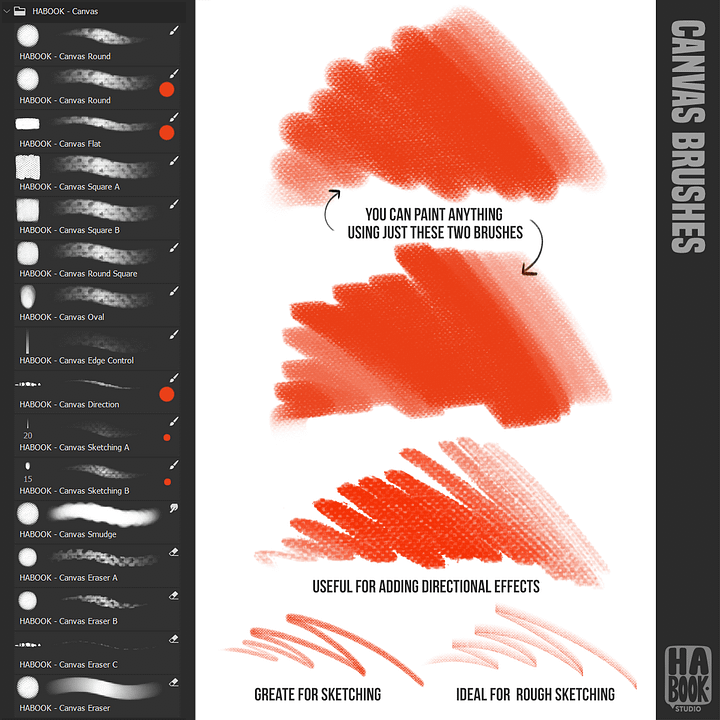 HABOOK Photoshop Canvas Brushes product image (2)