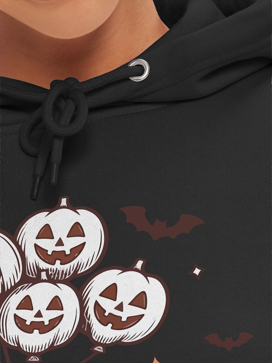 Cute Ghost & Pumpkin Balloons Halloween Hoodie – Funny Spooky Season Pullover for Kids & Adults product image (7)