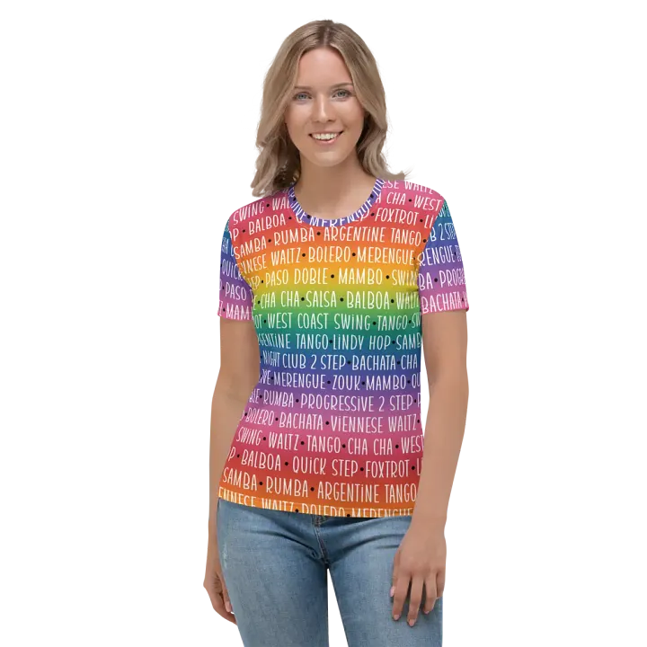 Rainbow Ballroom Dancer's T-shirt for Women product image (1)