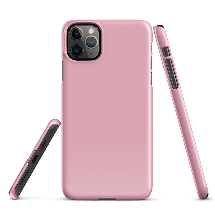 Valentine's Day Pink Solid Color iPhone® Glossy Snap Case product image (3)