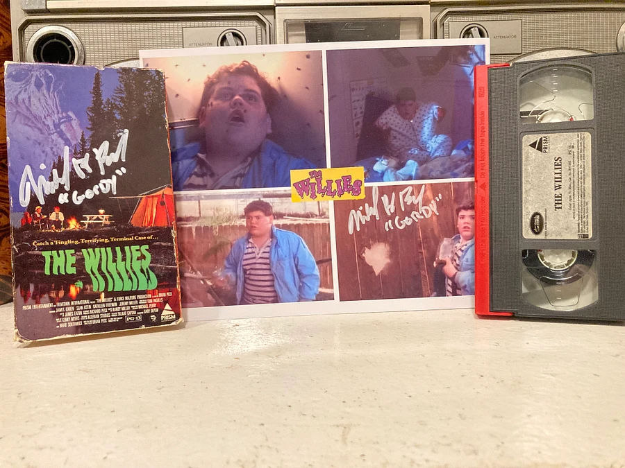 The Willies Autographed VHS + Autographed Gordy Belcher Photo ( FROM HOME COLLECTION) product image (1)