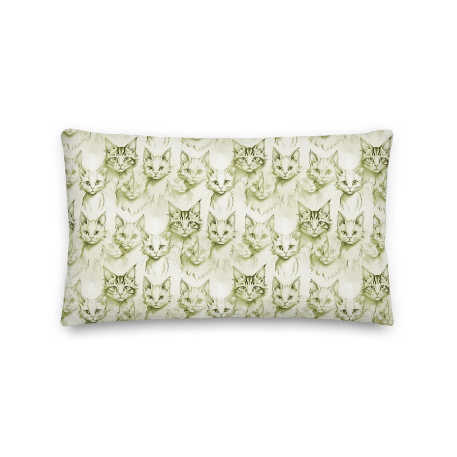 Whimsical Cat Faces All-Over Print Pillow product image (2)