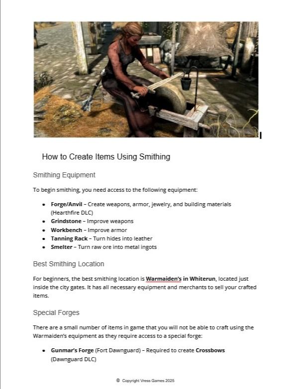 [PDF Guide] Skyrim Smithing Guide for Total Beginners product image (2)