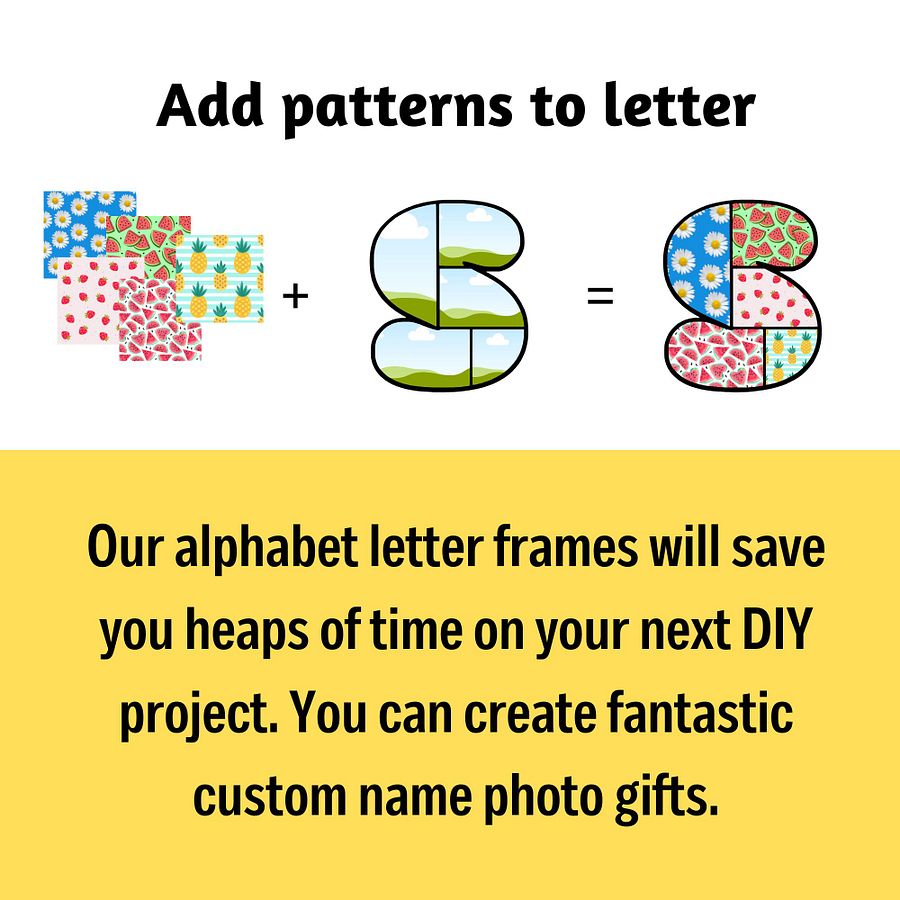 Fat and Fun Alphabet (A - Z) Multiple Frames Canva Templates product image (7)