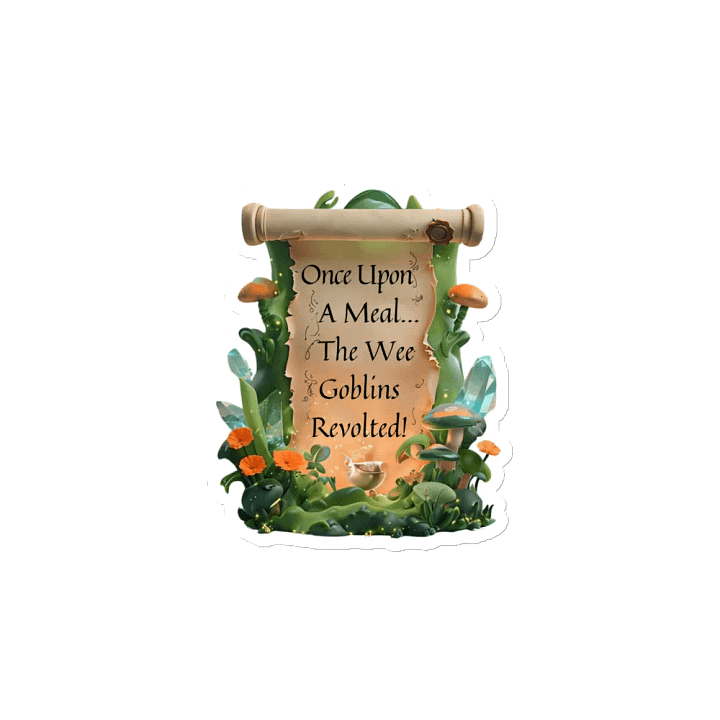 Funny Mom Magnet – ‘Once Upon A Meal, The Wee Goblins Revolted!’ Parenting Humor Fridge Magnet product image (2)